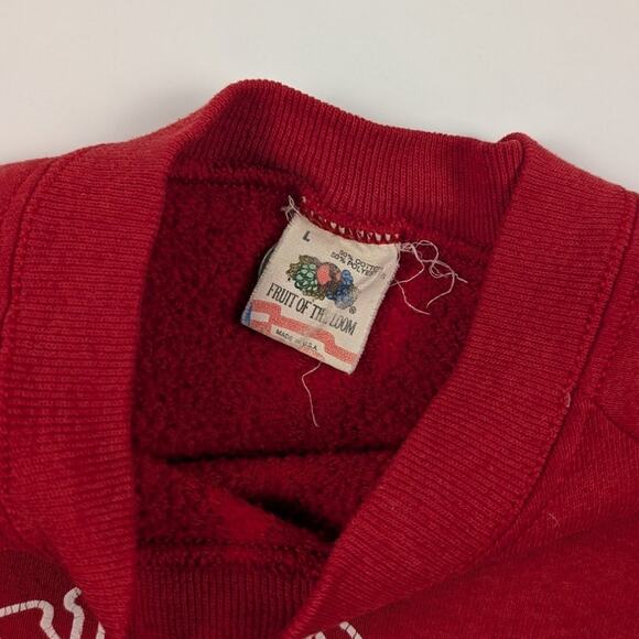Vintage University of Nevada 80s Las Vegas Beauregard Red Crewneck Size Large - Picture 4 of 8